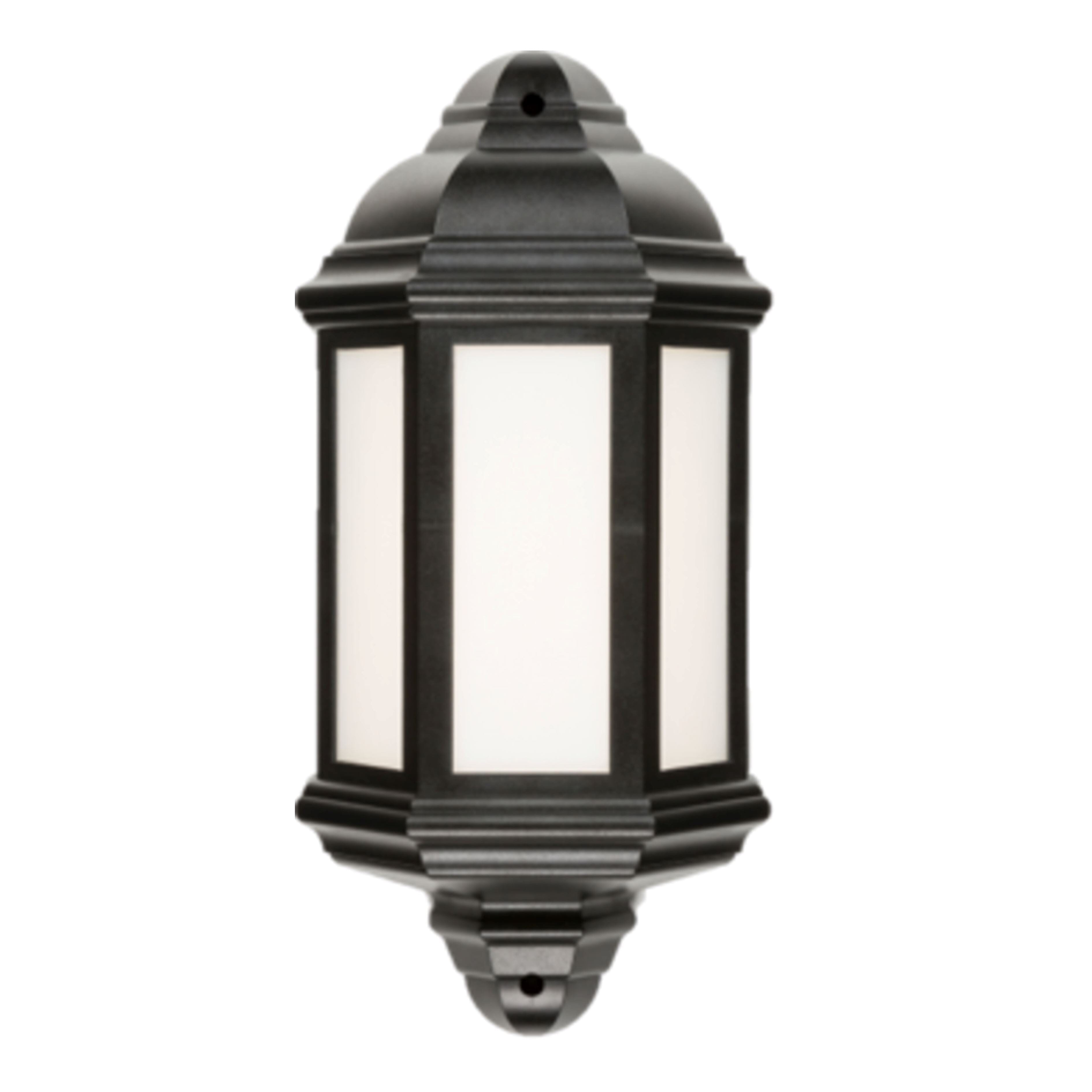 LED Half Wall Lantern - Black Lantern Lights Knightsbridge