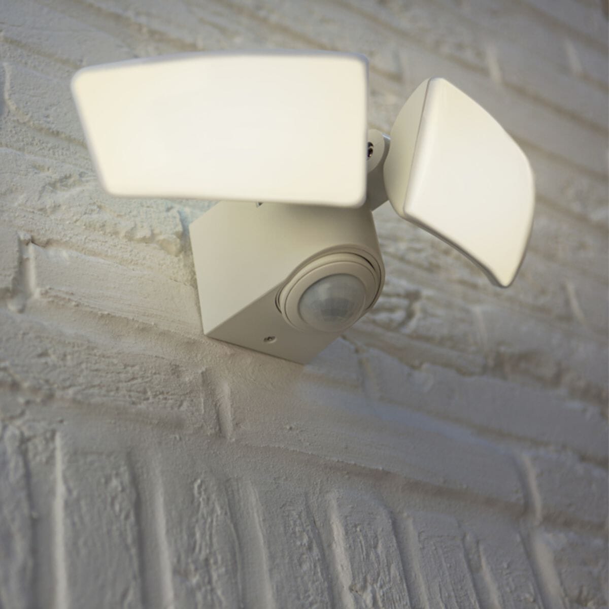 Libra Wall Light With PIR - White Wall Lights Lutec