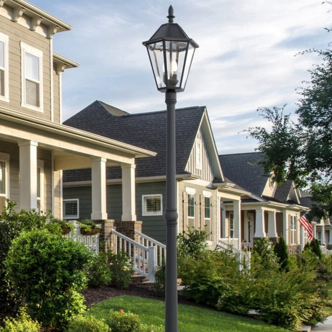 London Solar Lamp Post Lamp Post Lights Lutec