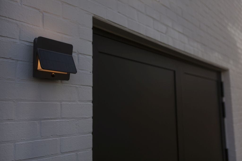 Lutec Aleta 12.6W Solar LED Wall Light with PIR Sensor 3000K - Dark Grey Wall Lights Lutec 
