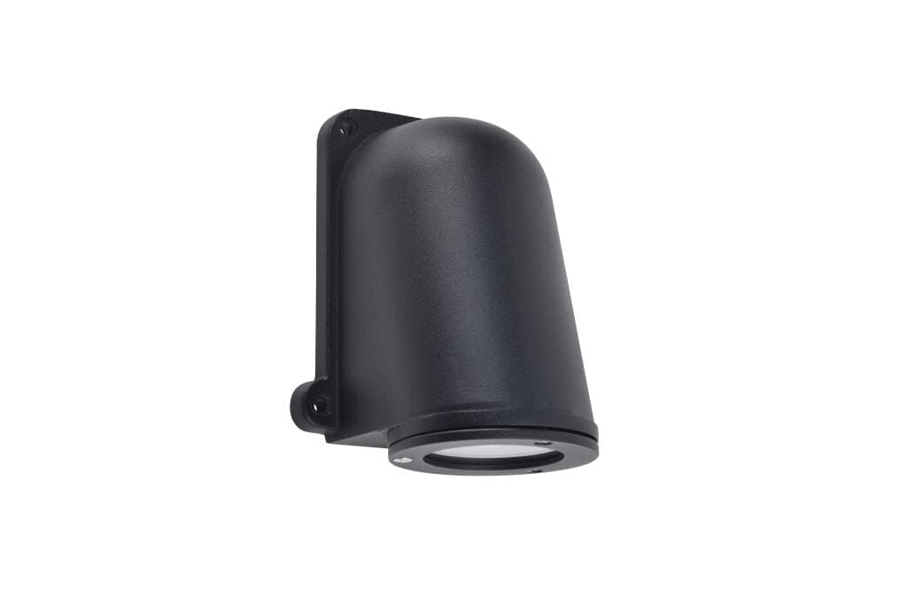 Lutec Ancor Outdoor Wall Light GU10 - Matt Black Wall Lights Lutec 