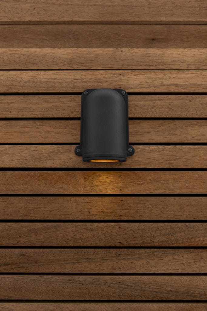 Lutec Ancor Outdoor Wall Light GU10 - Matt Black Wall Lights Lutec 