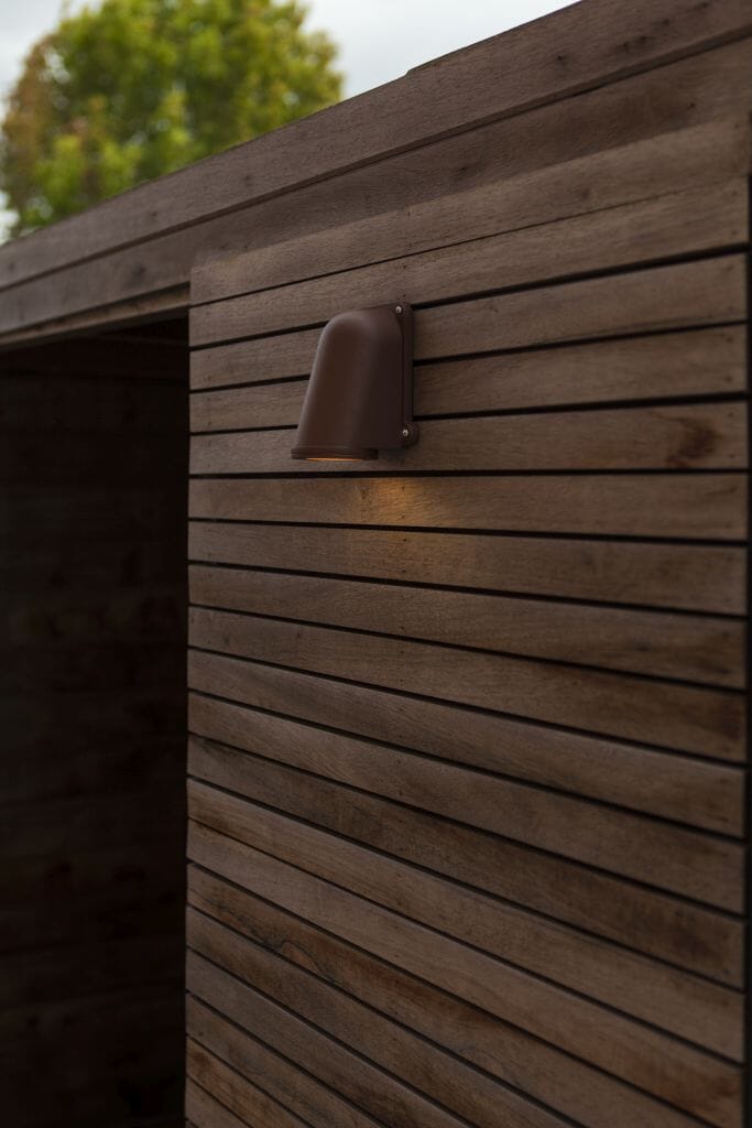 Lutec Ancor Outdoor Wall Light GU10 - Matt Rust Wall Lights Lutec 