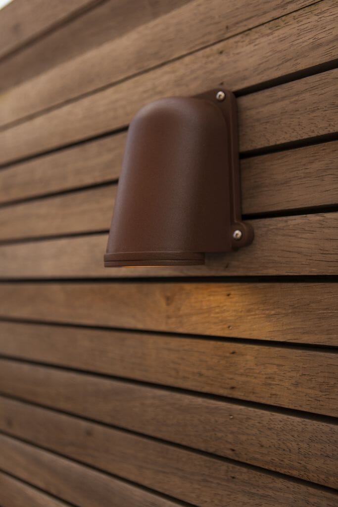 Lutec Ancor Outdoor Wall Light GU10 - Matt Rust Wall Lights Lutec 