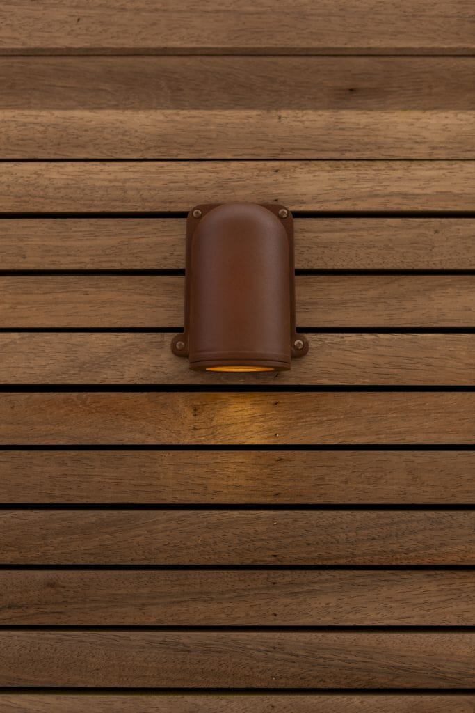 Lutec Ancor Outdoor Wall Light GU10 - Matt Rust Wall Lights Lutec 