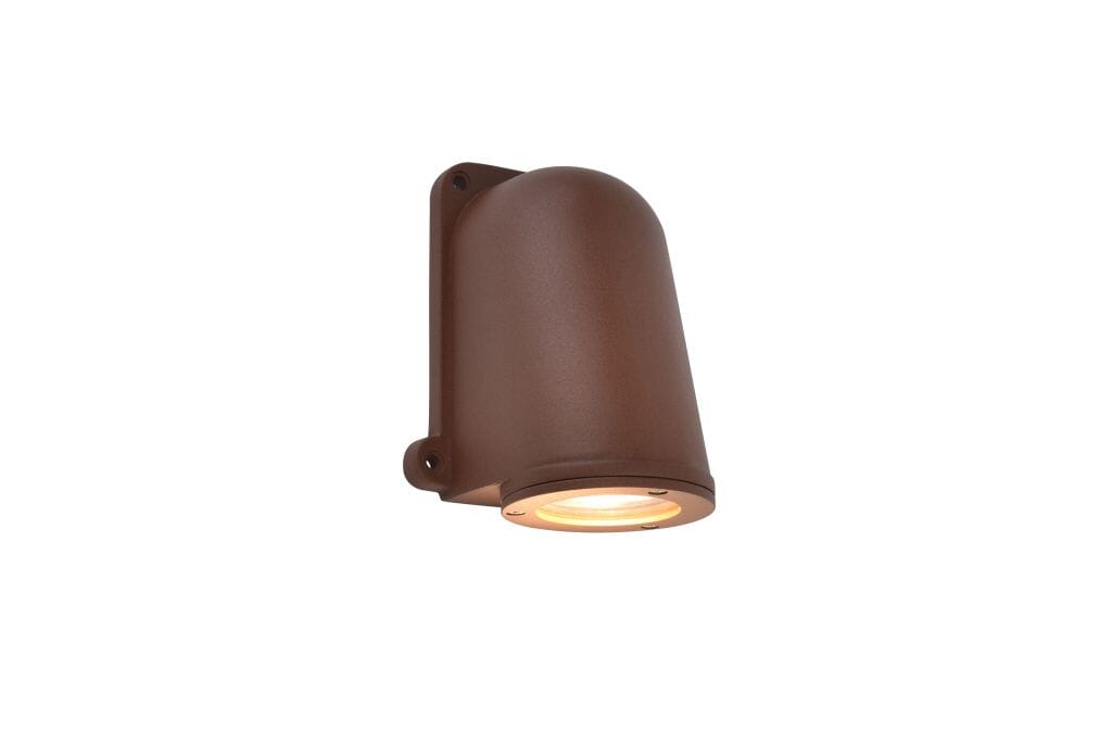 Lutec Ancor Outdoor Wall Light GU10 - Matt Rust Wall Lights Lutec 