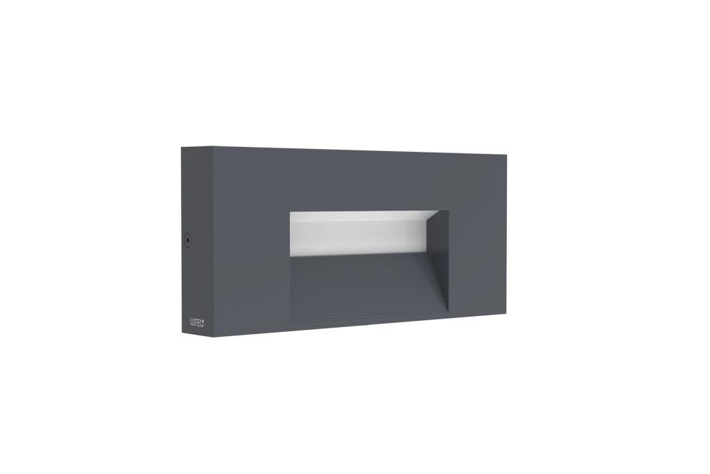 Lutec Arteo 11W LED Outdoor Step Light CCT - Black Grey Guide Lights Lutec 