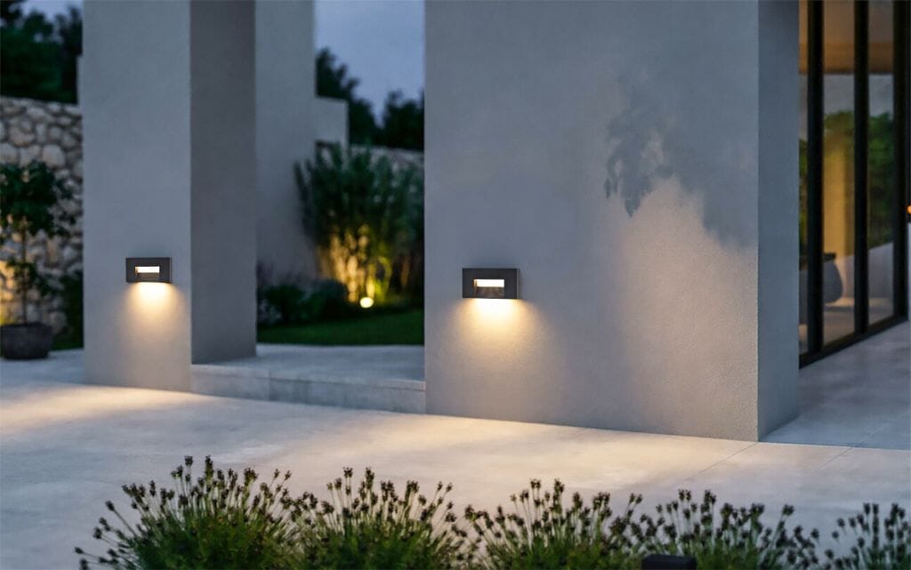 Lutec Arteo 11W LED Outdoor Step Light CCT - Black Grey Guide Lights Lutec 