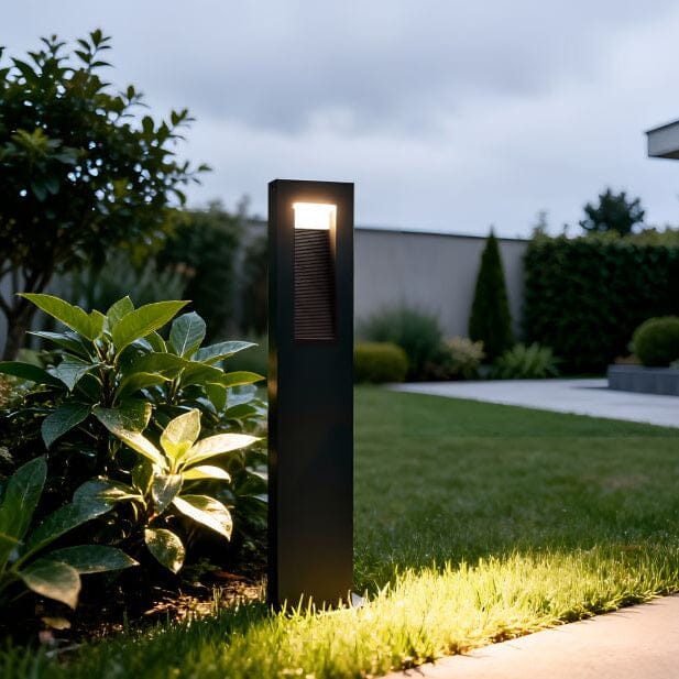 Lutec Arteo 12.5W LED Outdoor Bollard Light CCT - Black Grey Bollard Lights Lutec 