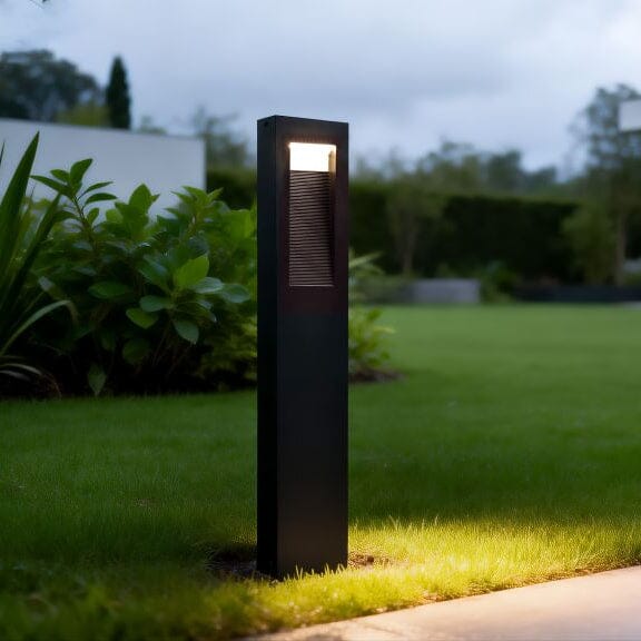 Lutec Arteo 12.5W LED Outdoor Bollard Light CCT - Black Grey Bollard Lights Lutec 