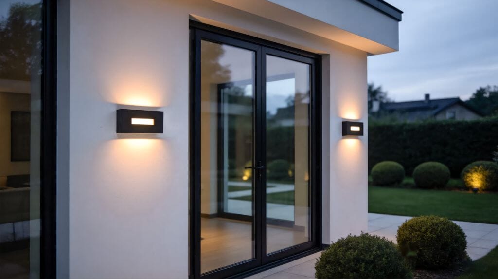 Lutec Arteo 14W LED Outdoor Wall Light CCT - Black Grey Wall Lights Lutec 
