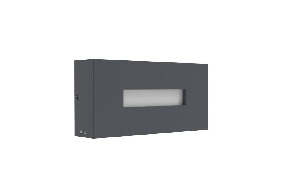 Lutec Arteo 14W LED Outdoor Wall Light CCT - Black Grey Wall Lights Lutec 