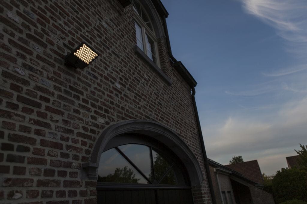 Lutec Atlantis 23.5W LED Outdoor Wall Flood Light with PIR Sensor 3000K - Dark Grey Security Lights Lutec 