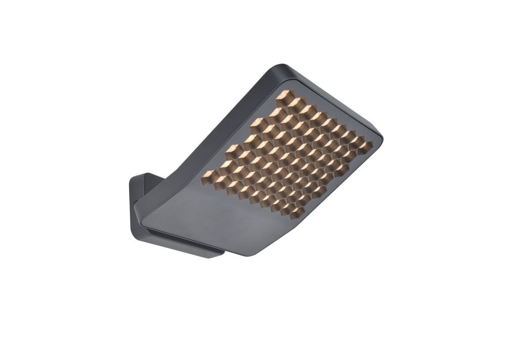 Lutec Atlantis 24W LED Outdoor Wall Flood Light 3000K - Dark Grey Flood Lights Lutec 