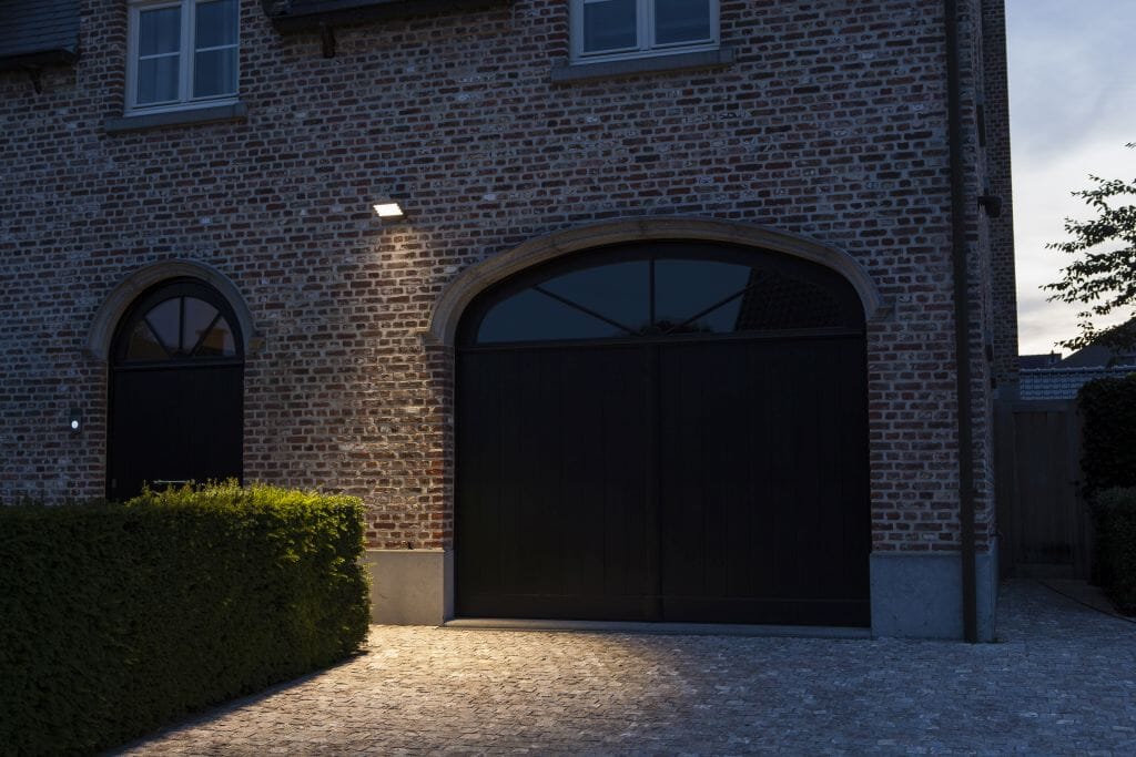 Lutec Atlantis 24W LED Outdoor Wall Flood Light with PIR Sensor 4000K - Dark Grey Security Lights Lutec 