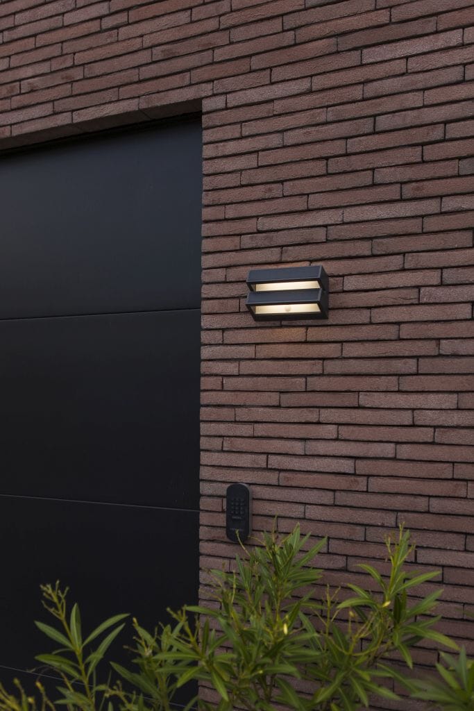 Lutec Barlo 8.2W Solar LED Wall Light with PIR Sensor 4000K - Dark Grey Wall Lights Lutec 