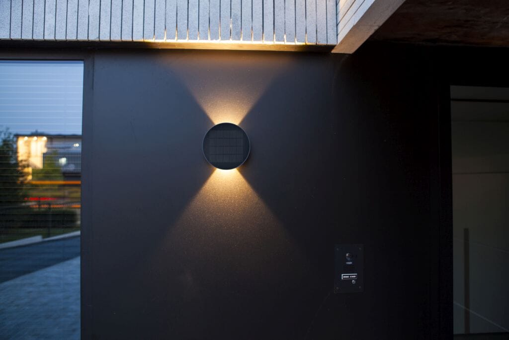 Lutec Belka 9W Solar LED Wall Light 3000K - Dark Grey Wall Lights Lutec 