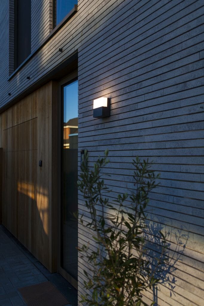 Lutec Domino 17W LED Outdoor Wall Light 3000K - Dark Grey Wall Lights Lutec 