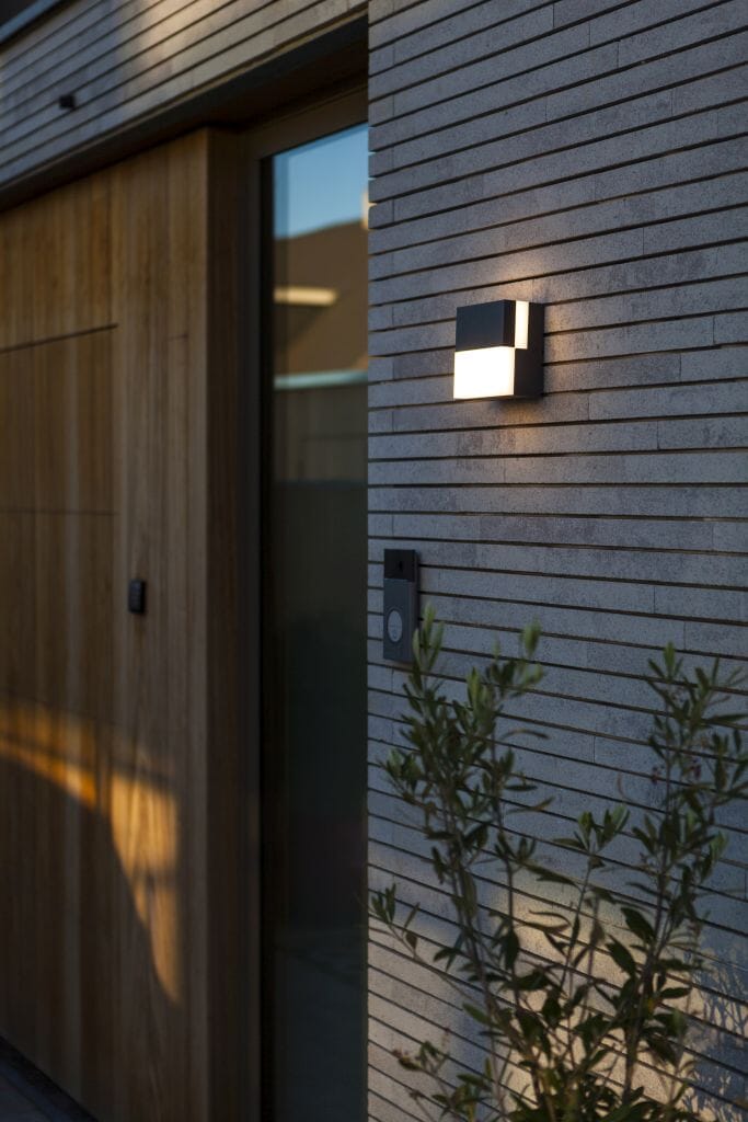 Lutec Domino 17W LED Outdoor Wall Light 3000K - Dark Grey Wall Lights Lutec 