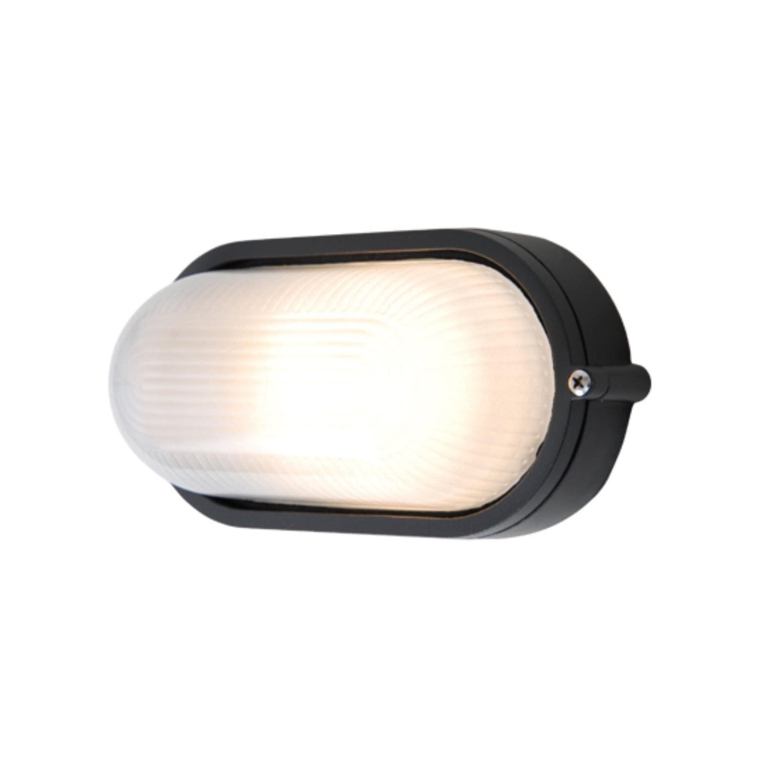 Lutec Echo E27 Outdoor Wall Light - Black Wall Lights Lutec 