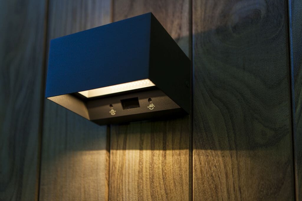 Lutec Gemini 10.5W LED Outdoor Wall Light with PIR Sensor 4000K - Dark Grey Wall Lights Lutec 