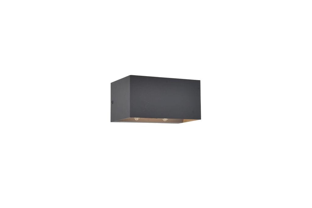 Lutec Gemini 10.5W LED Outdoor Wall Light with PIR Sensor 4000K - Dark Grey Wall Lights Lutec 