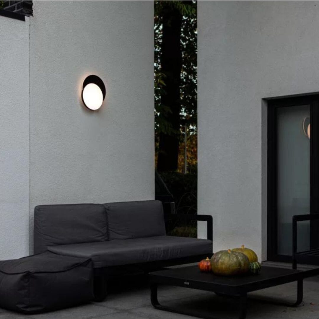 Lutec Goleta Outdoor Wall & Ceiling Light LED - Black Ceiling Lights Lutec