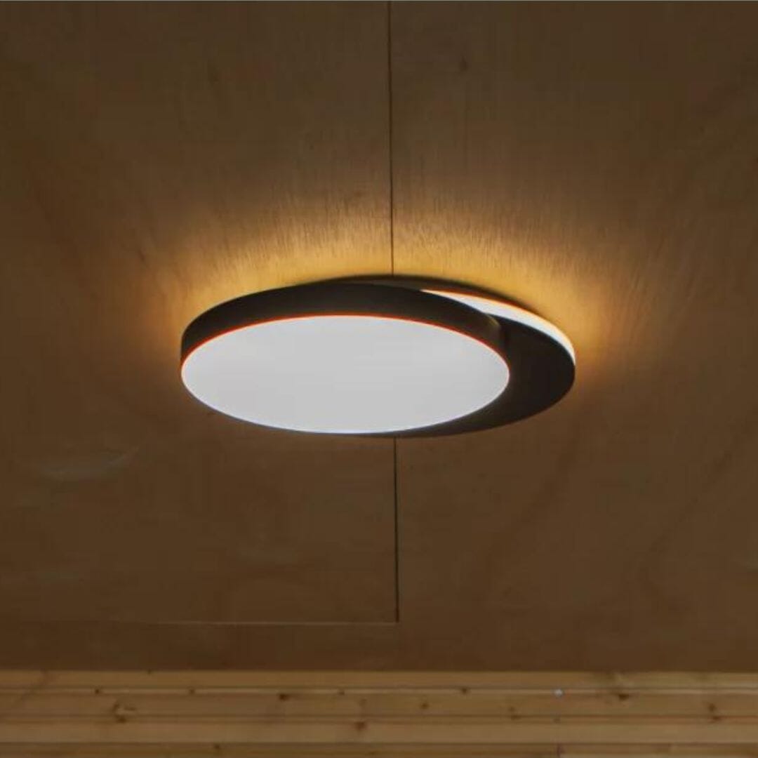 Lutec Goleta Outdoor Wall & Ceiling Light LED - Black Ceiling Lights Lutec