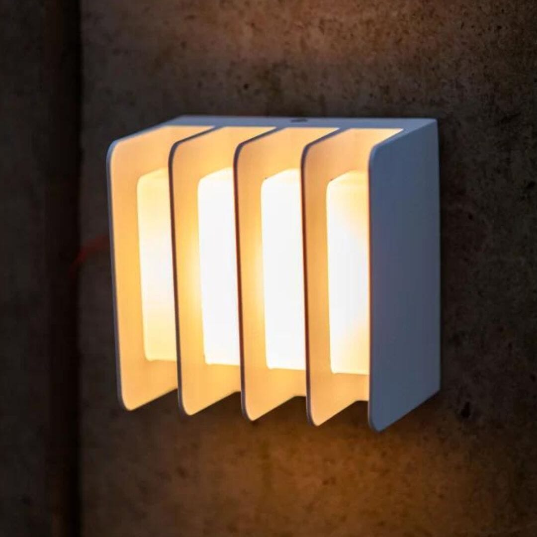 Lutec Gridy Outdoor Wall Light - Warm White Wall Lights Lutec