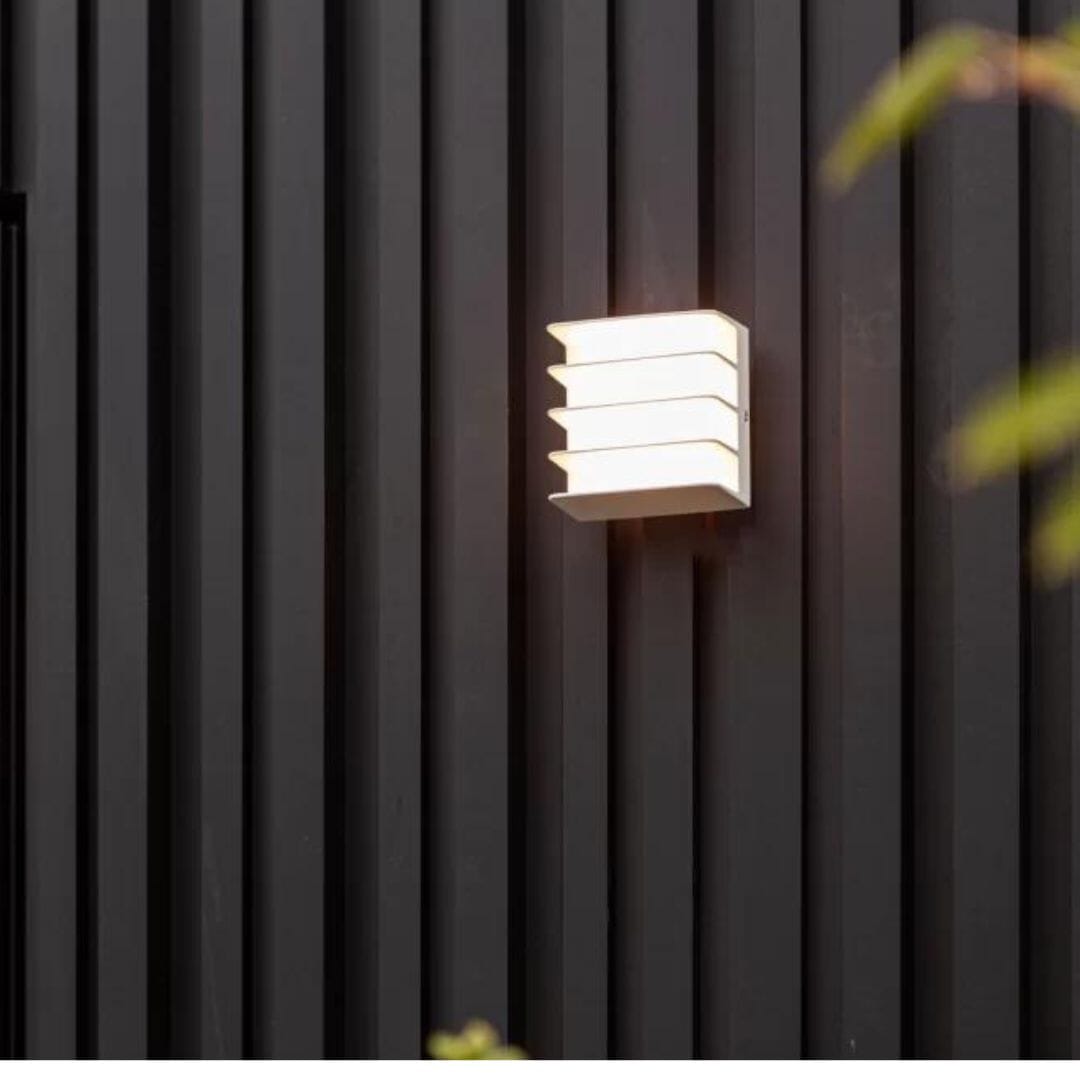 Lutec Gridy Outdoor Wall Light - Warm White Wall Lights Lutec