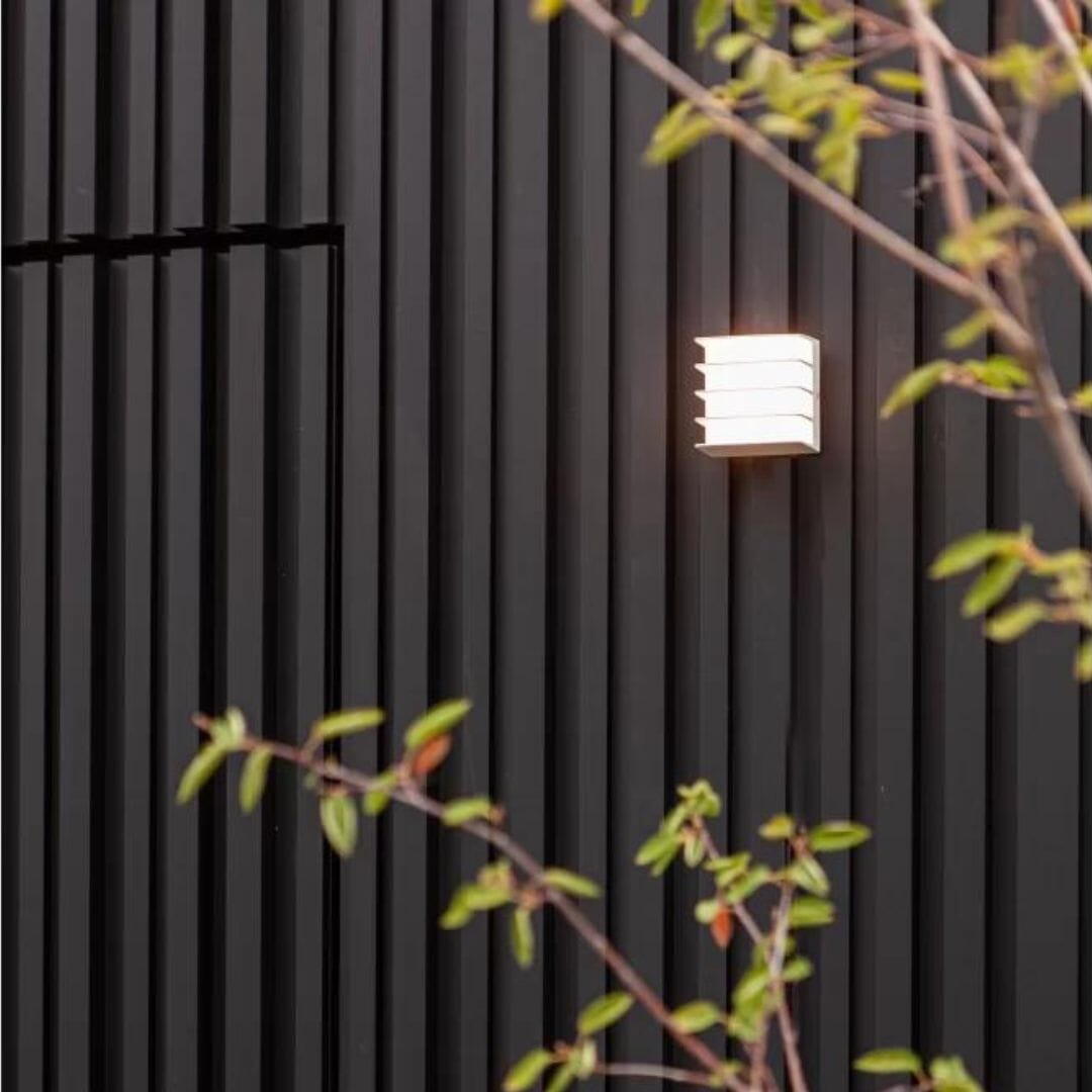 Lutec Gridy Outdoor Wall Light - Warm White Wall Lights Lutec