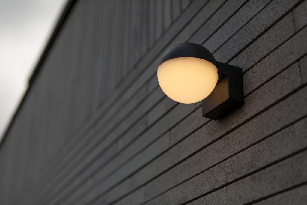 Lutec Looma 7.8W LED Outdoor Wall Light 3000K - Dark Grey Wall Lights Lutec 