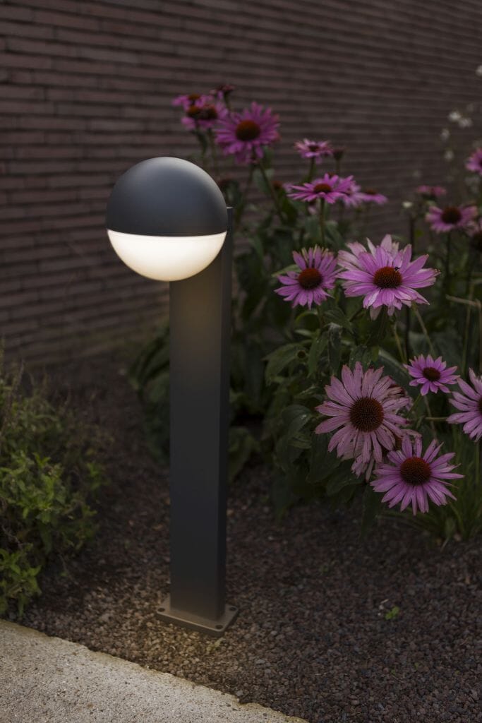 Lutec Looma Outdoor Post Light - Dark Grey Lamp Post Lights Lutec 