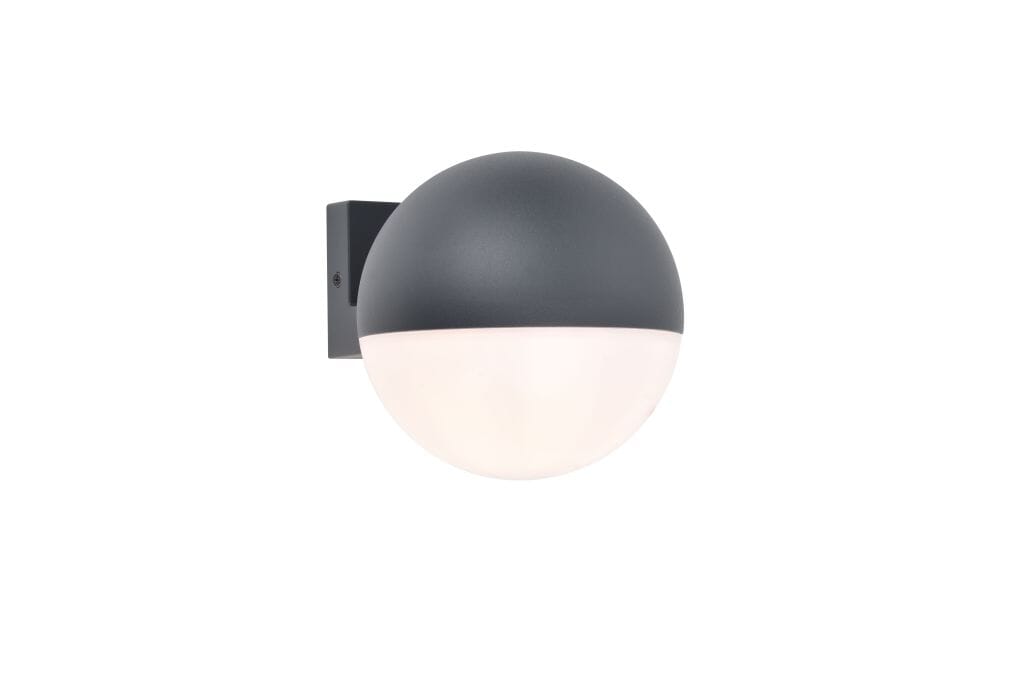 Lutec Looma Outdoor Wall Light E27 - Dark Grey Wall Lights Lutec 