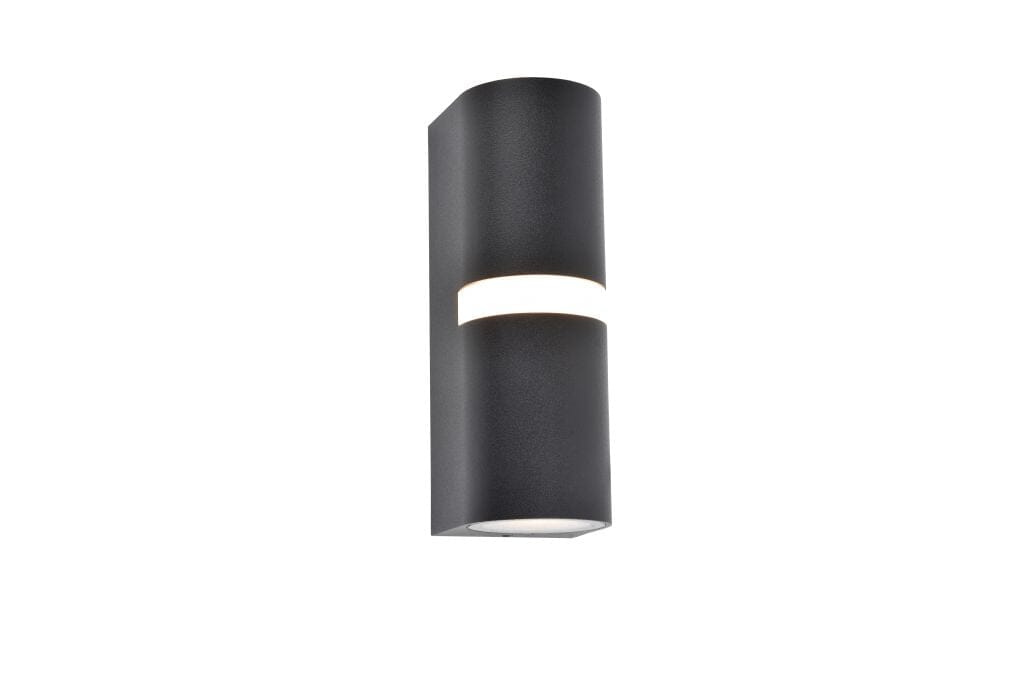 Lutec Mika Outdoor Wall Light GU10 - Matt Black Wall Lights Lutec 