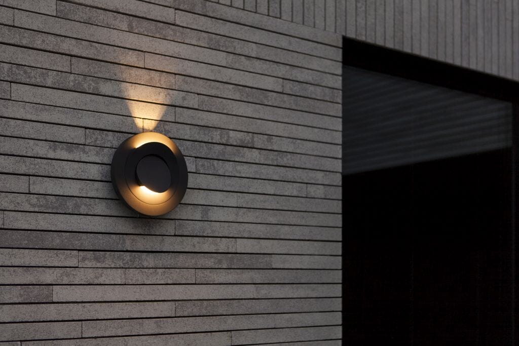 Lutec Moov 7.8W LED Outdoor Wall Light 3000K - Dark Grey Wall Lights Lutec 
