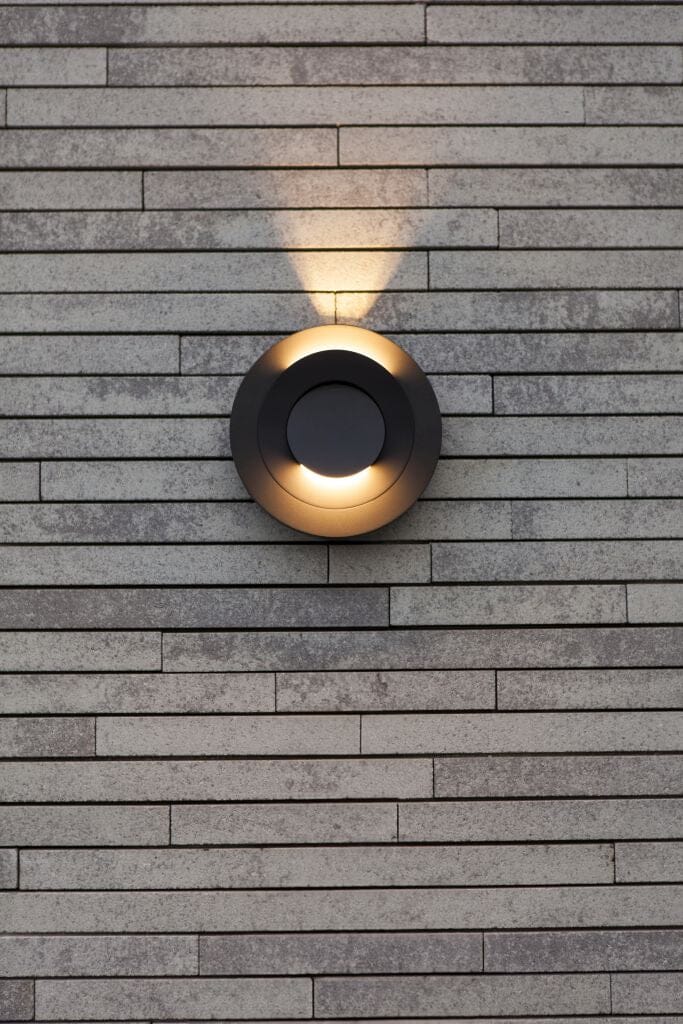 Lutec Moov 7.8W LED Outdoor Wall Light 3000K - Dark Grey Wall Lights Lutec 