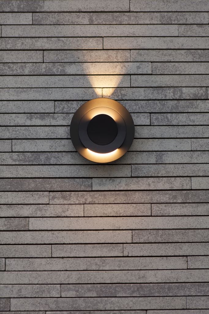 Lutec Moov 7.8W LED Outdoor Wall Light 3000K - Dark Grey Wall Lights Lutec 