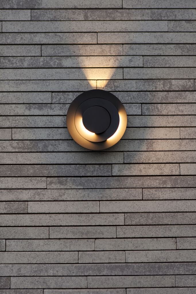 Lutec Moov 7.8W LED Outdoor Wall Light 3000K - Dark Grey Wall Lights Lutec 
