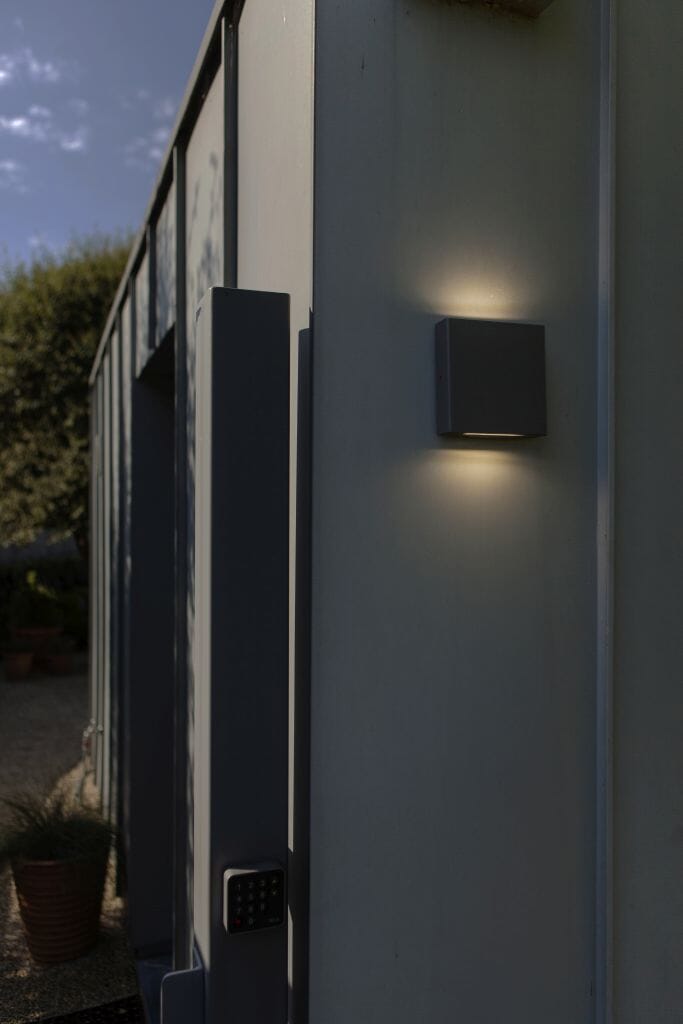 Lutec Pili 8.5W LED Outdoor Wall Light 4000K - Dark Grey Wall Lights Lutec 