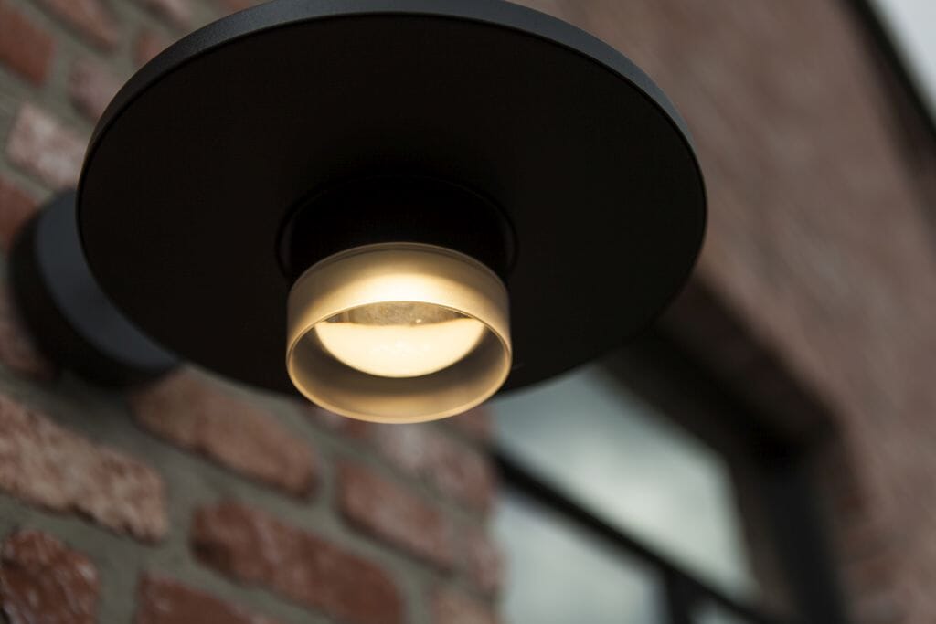 Lutec Plato 7W LED Outdoor Wall Light 3000K - Matt Black Wall Lights Lutec 
