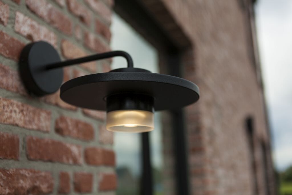 Lutec Plato 7W LED Outdoor Wall Light 3000K - Matt Black Wall Lights Lutec 