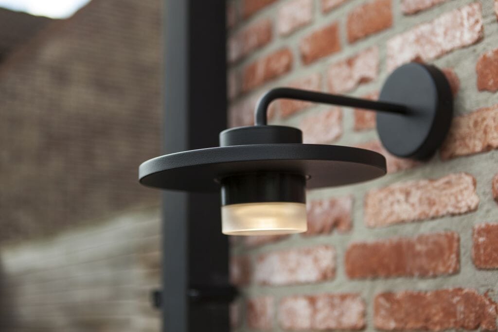 Lutec Plato 7W LED Outdoor Wall Light 3000K - Matt Black Wall Lights Lutec 