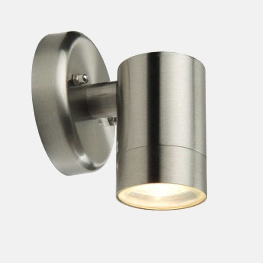 Lutec Rado GU10 Outdoor Wall Light - Stainless Steel Wall Lights Lutec 