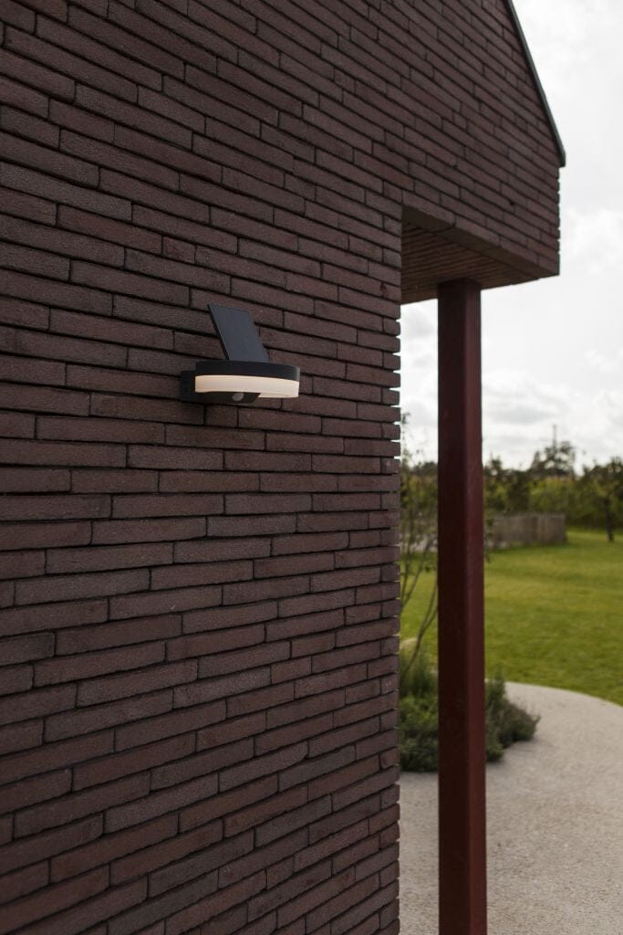 Lutec Runda 12W Solar LED Wall Light with PIR Sensor 4000K - Dark Grey Wall Lights Lutec 
