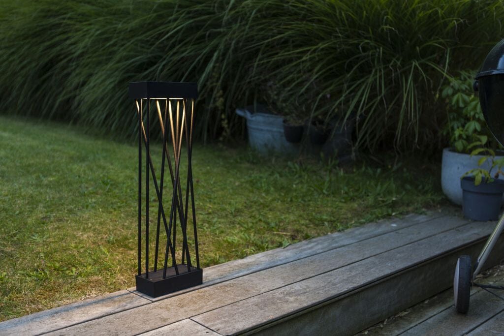 Lutec Spido Solar Bollard Light 3000K - Matt Black Spike Lights Lutec 