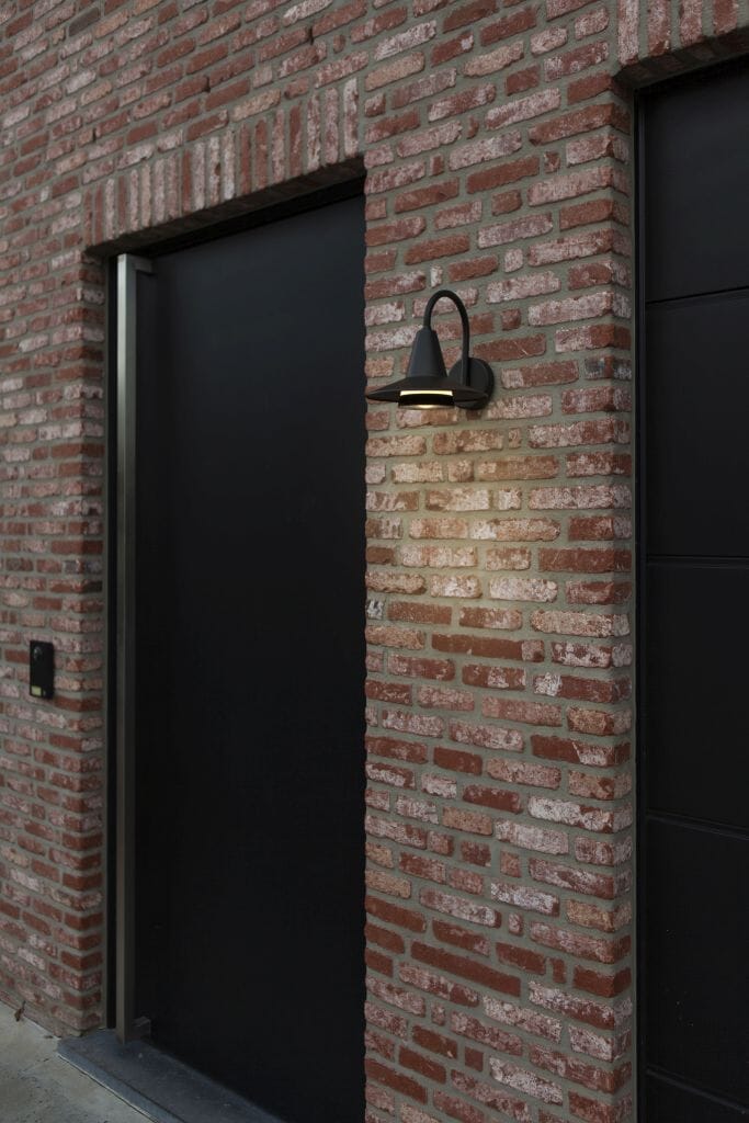 Lutec Swan Outdoor Wall Light E27 - Matt Black Wall Lights Lutec 