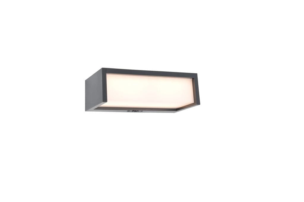 Lutec Telis 11W Solar LED Wall Light with PIR Sensor 3000K - Dark Grey Wall Lights Lutec 