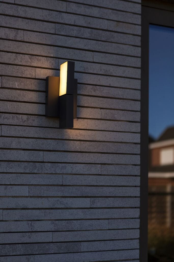 Lutec Twisto 13W LED Outdoor Wall Light CCT - Dark Grey Lutec 
