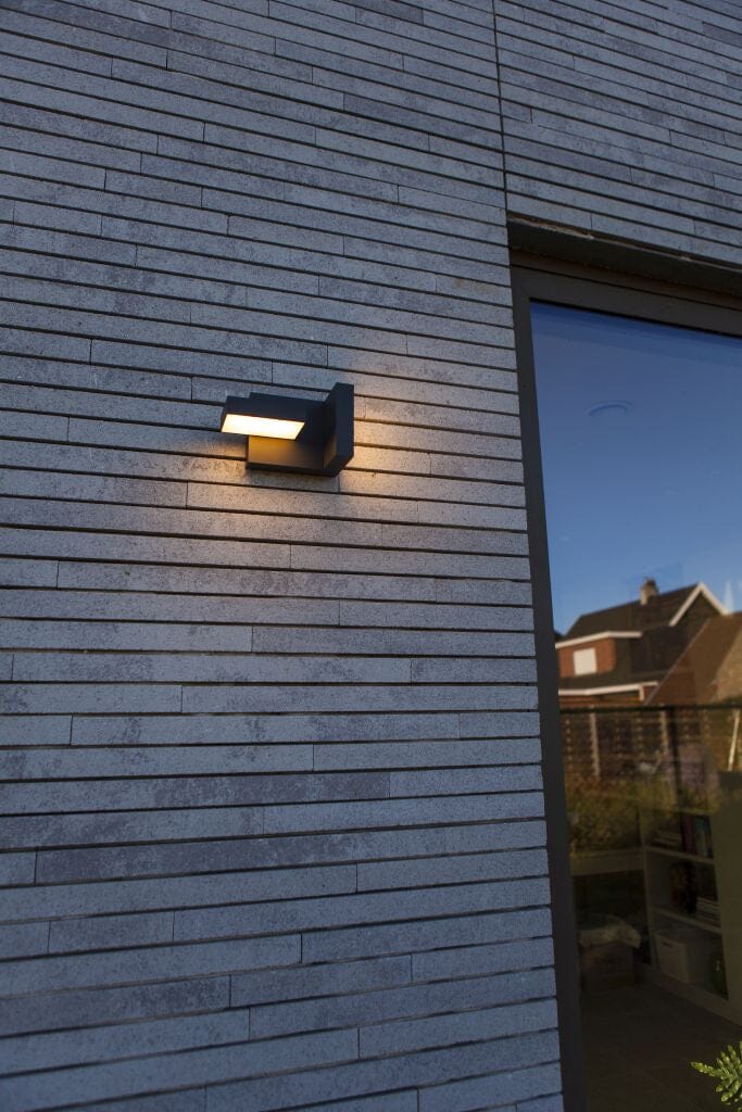 Lutec Twisto 13W LED Outdoor Wall Light CCT - Dark Grey Lutec 